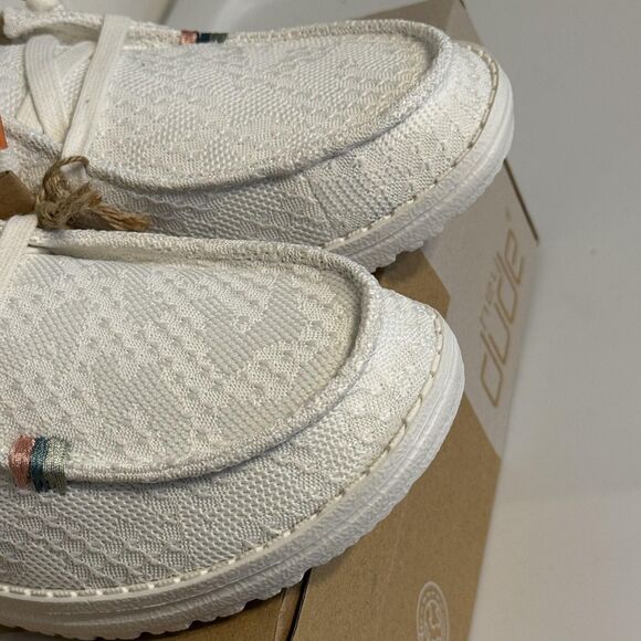 Hey Dude Wendy Shoes Womens Size 5 Boho White Crochet Natural Collection Casual - Picture 3 of 13